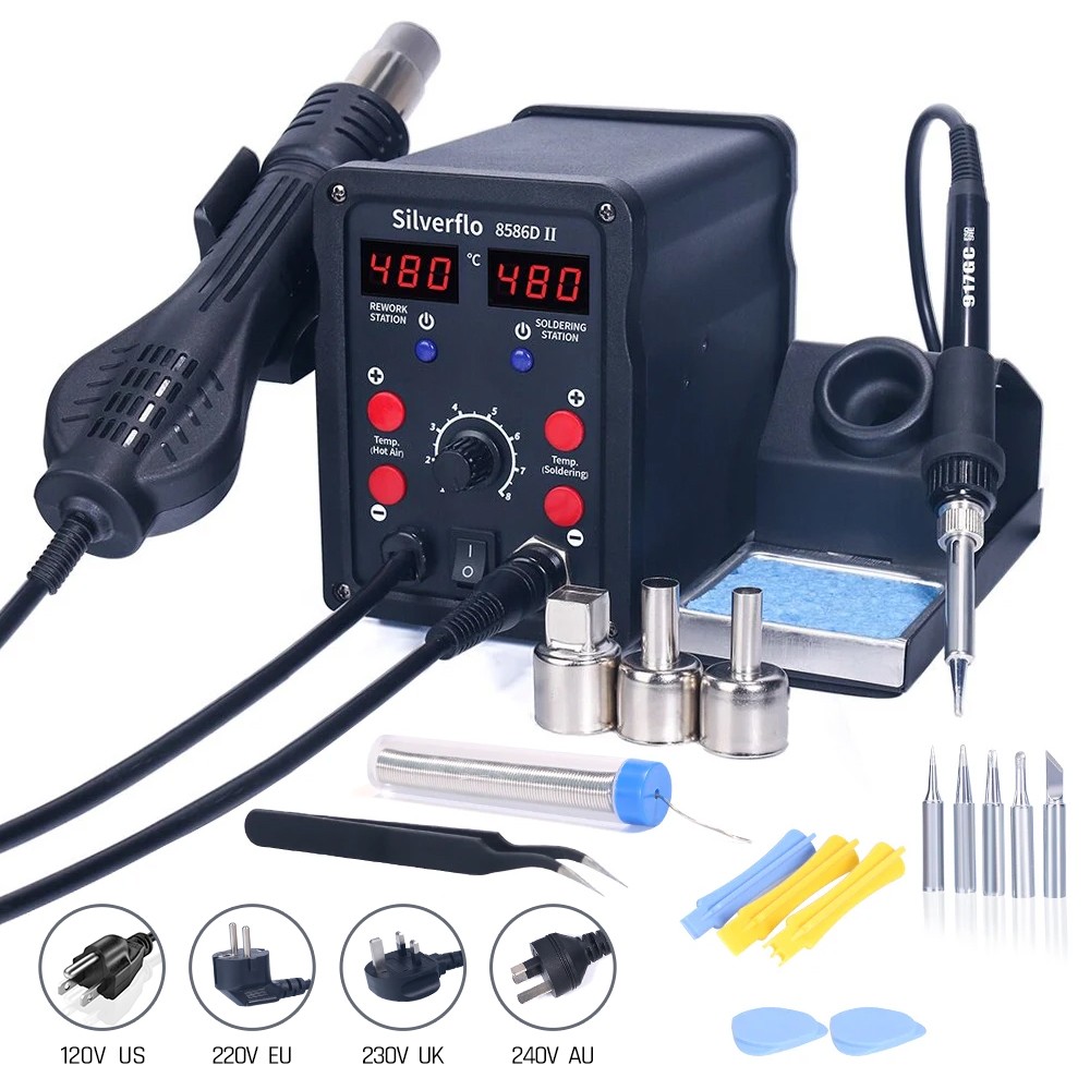 T12 Soldering Station Oled - Silverflo – Station de soudage 8586D