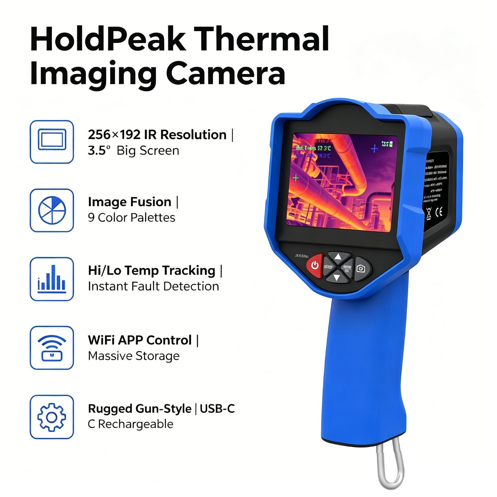 Thermal Imaging Camera Pcb Repair - Caméra thermique HoldPeak 256x192 IR 50mK