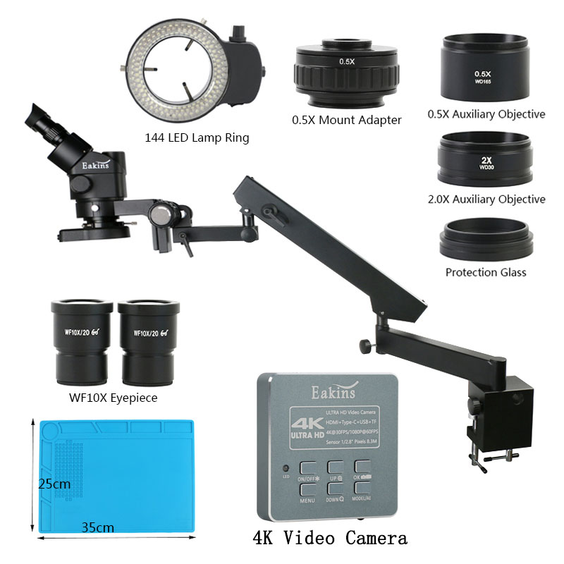 Microscope Trinoculaire Stéréo - Simul-Focal Industrial Microscope 4K Hdmi avis et prix