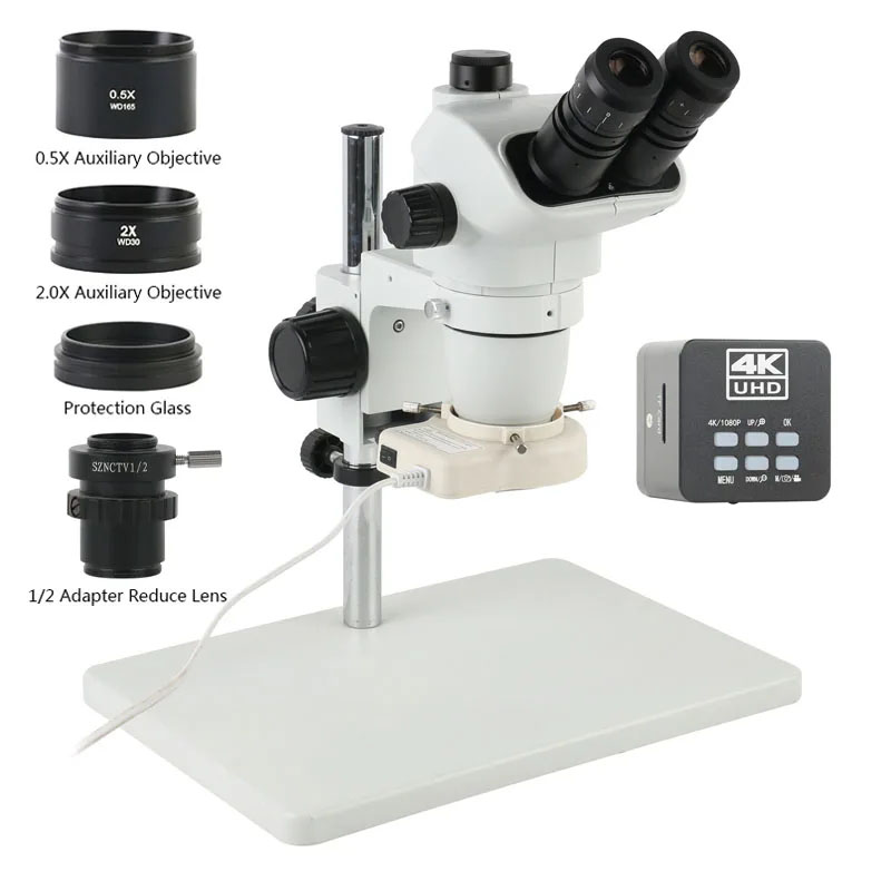 Microscope stéréo trinoculaire - Simul-Focal Industrial Microscope 4K Hdmi avis et prix